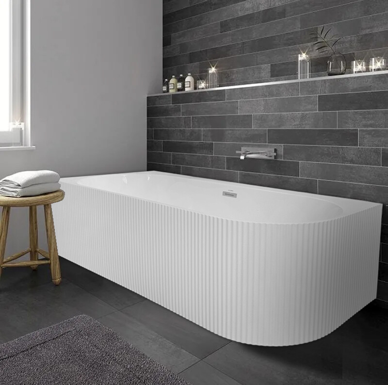 Ванна акриловая Azario Lago Blanco 1700х750х580 пристенная, левая, в комплекте с сифоном и металлической рамой AZ-6724-1CL 17075