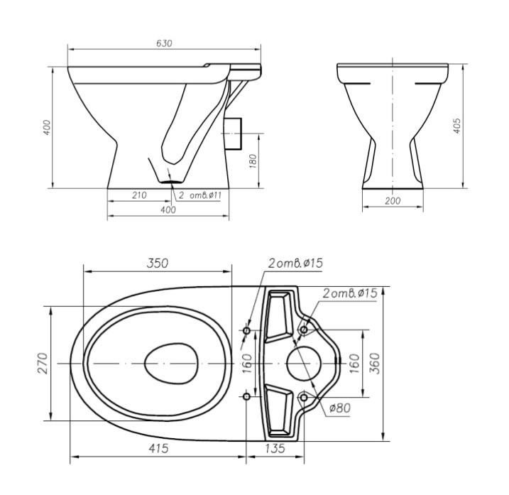 Ifo Frisk RS021010000 унитаз напольный