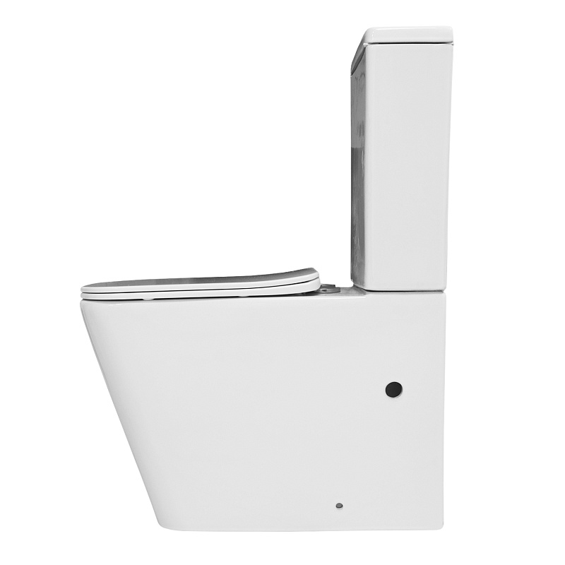 Azario Indor унитаз напольный безободковый с сиденьем микролифт AZ-T004B-R