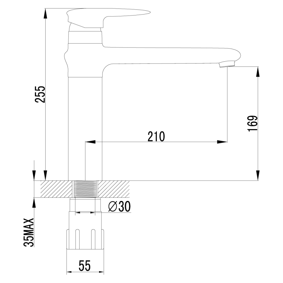 Lemark Status смеситель для кухни LM4404C