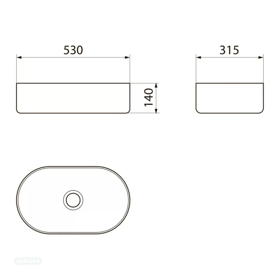 Point Виктория 53 раковина накладная PN43061