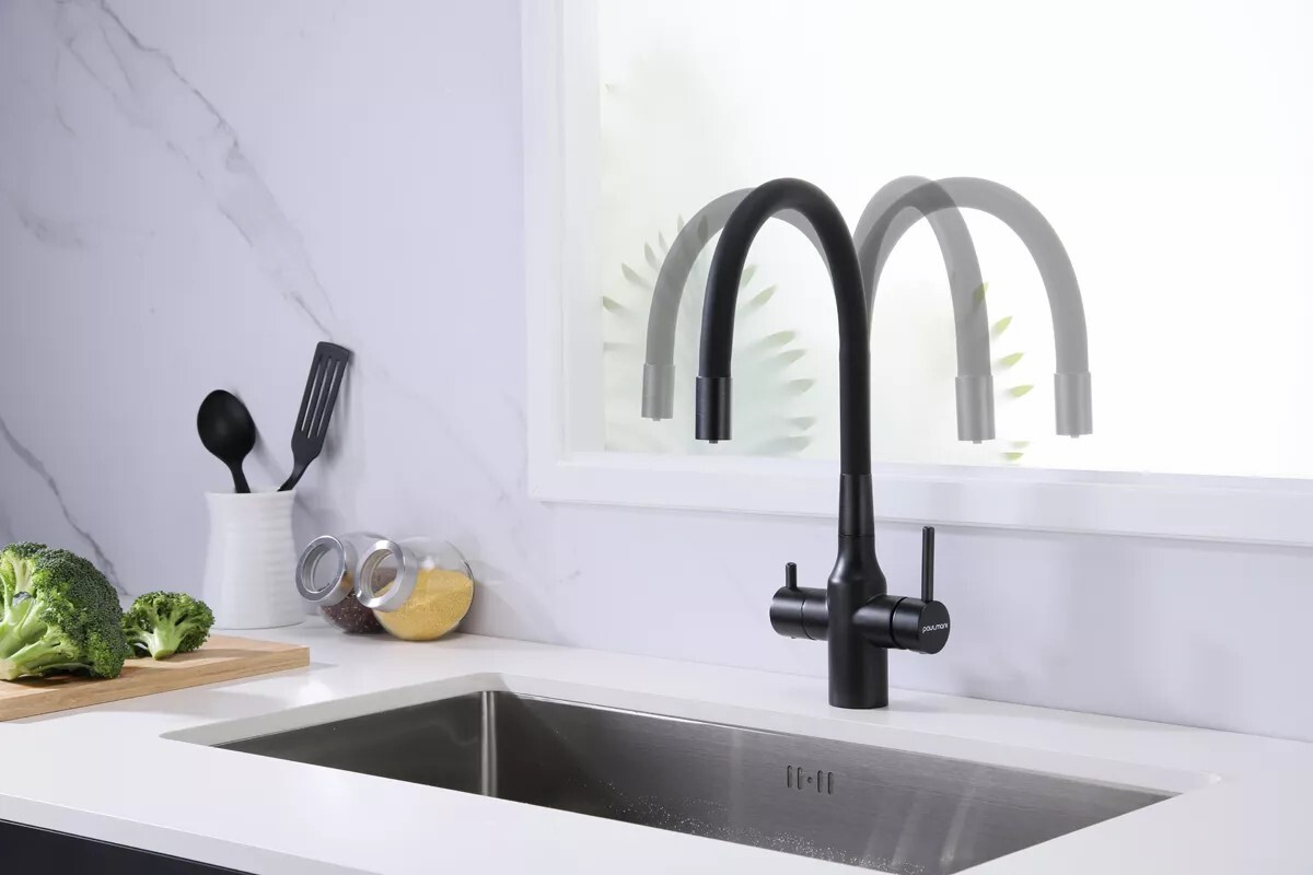 Смеситель для кухни под фильтр с гибким изливом Salix Sa213419-418