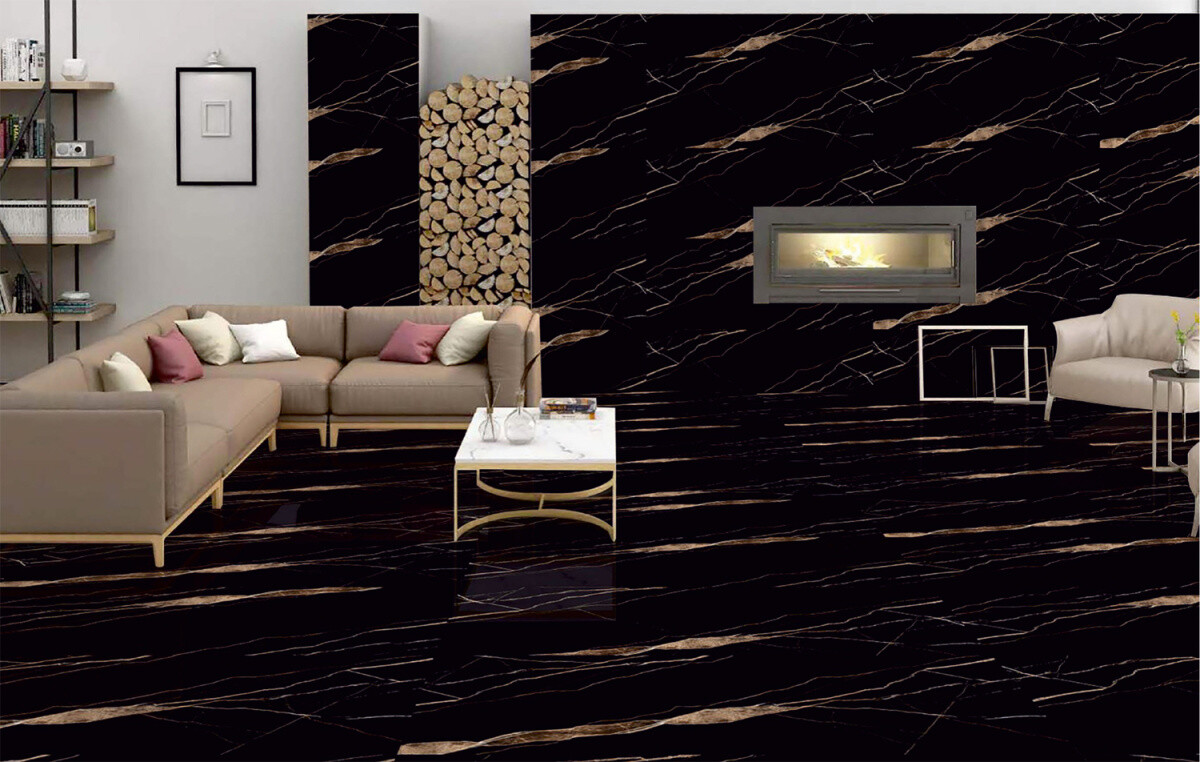 Керамогранит Azario Volcano Black 60x120 High Glossy P3110821120HG