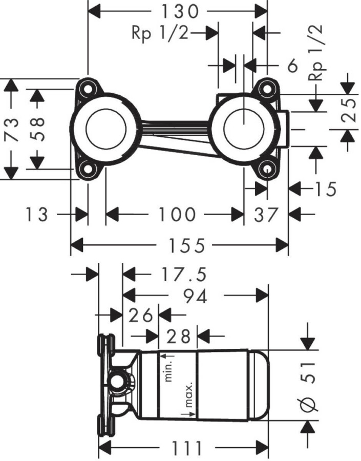 Hansgrohe 71734990S Set HG Talis E смеситель для раковины скрытого монтажа (71734990+13622180), полированное золото