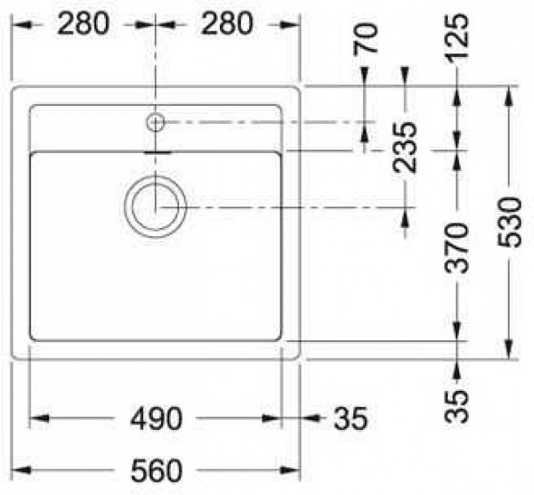 Franke SID 610 кухонная мойка тectonite оникс 56 x 53 см