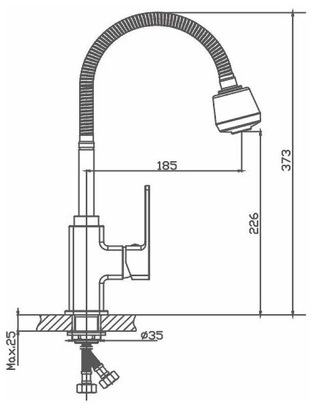 Haiba смеситель для кухни с гибким изливом HB73615