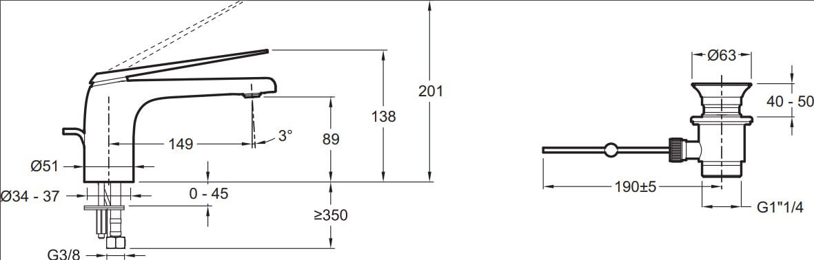 Jacob Delafon Avid E97345-CP смеситель для раковины