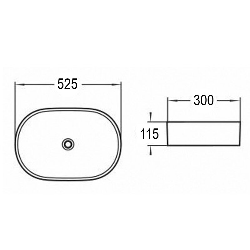 Azario раковина накладная 52х30х11 белая AZ-1048SP