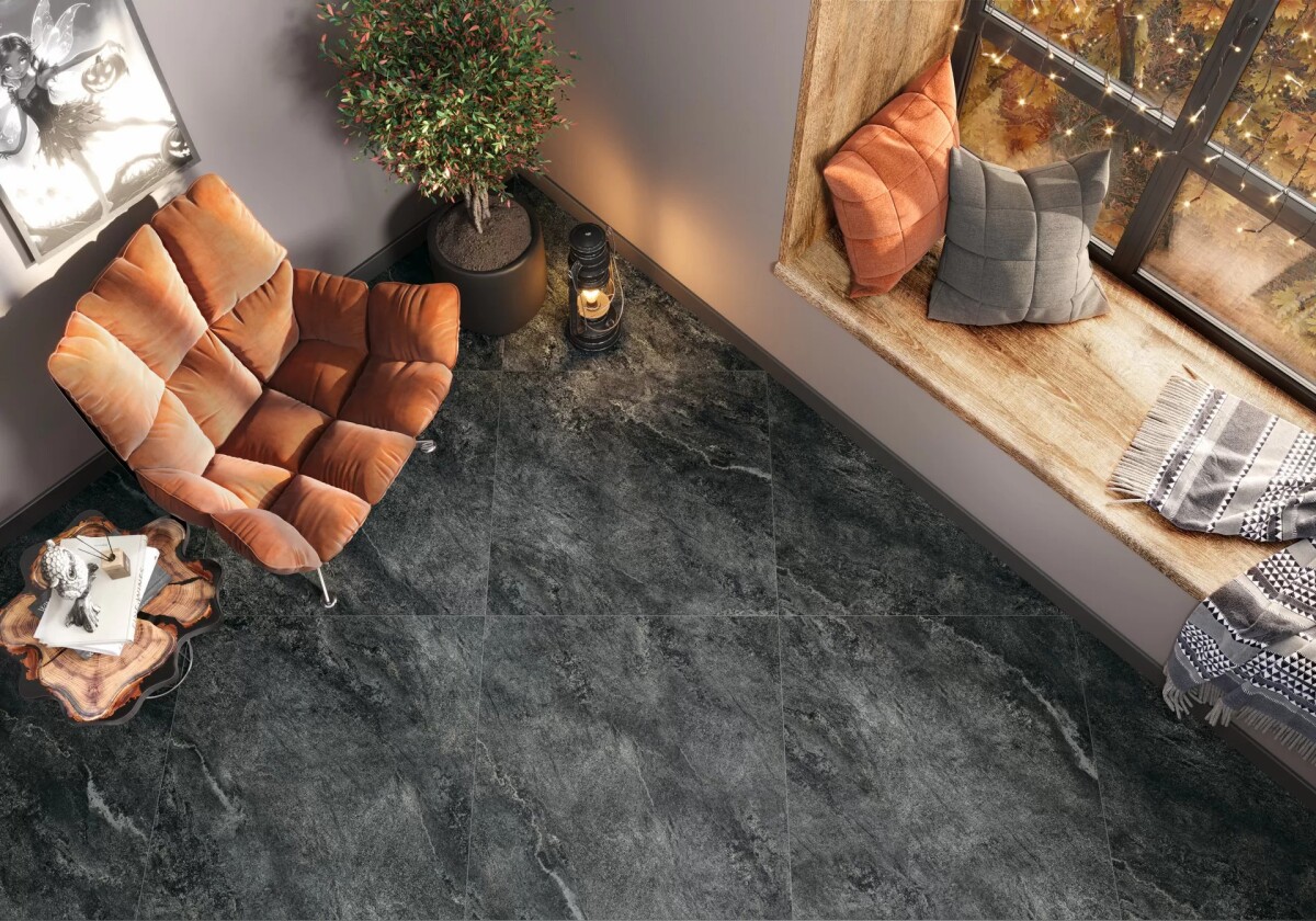 Керамогранит 60120AJA99M LCM Ajax Black Матовый Карвинг 600 x 1200 x 7 мм.