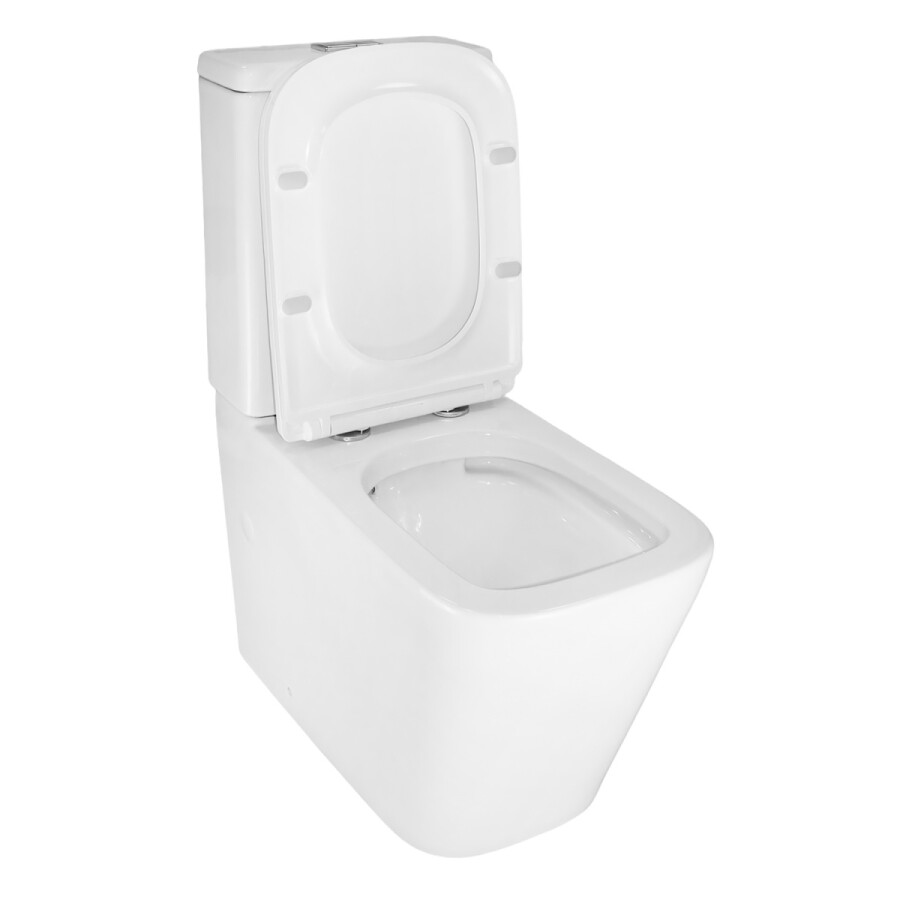 Унитаз-компакт Azario SAVIA 370х640х810 напольный, безободковый, система смыва Rimless, с быстросъемным сиденьем "Микролифт" AZ-8303D-s