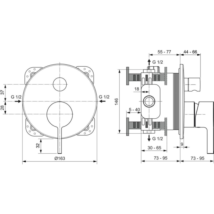 Ideal Standard Joy смеситель для душа A7383AA