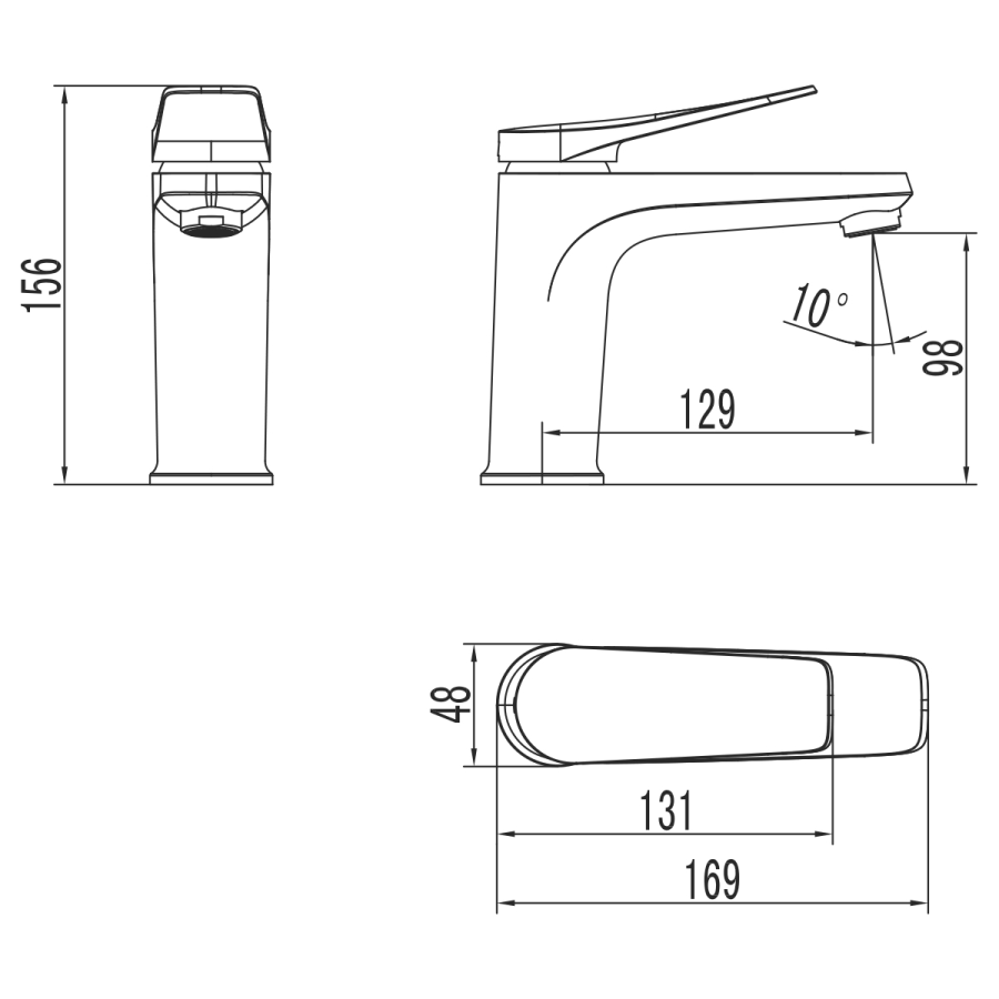 Lemark Bronx смеситель для раковины LM3706BL