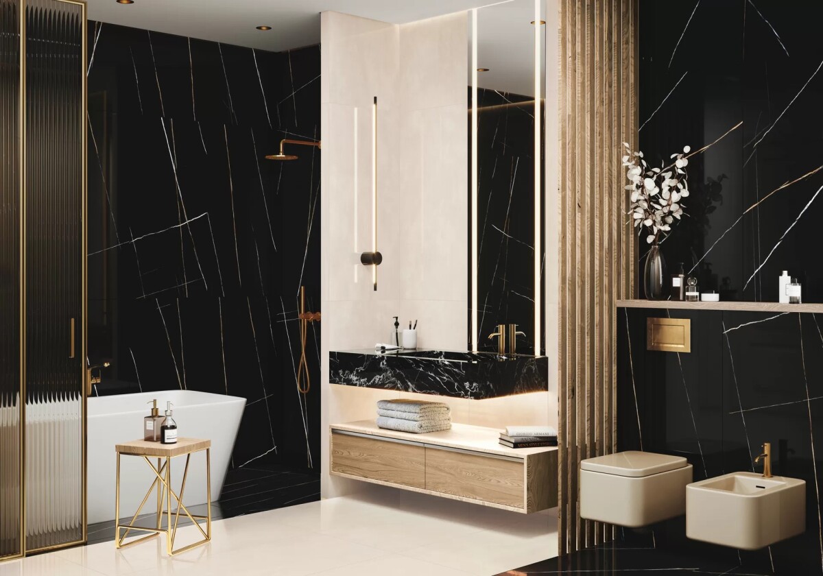 Керамогранит 60120SAA99HG LCM Sahara Noir Суперполированный 600 x 1200 x 8 мм.