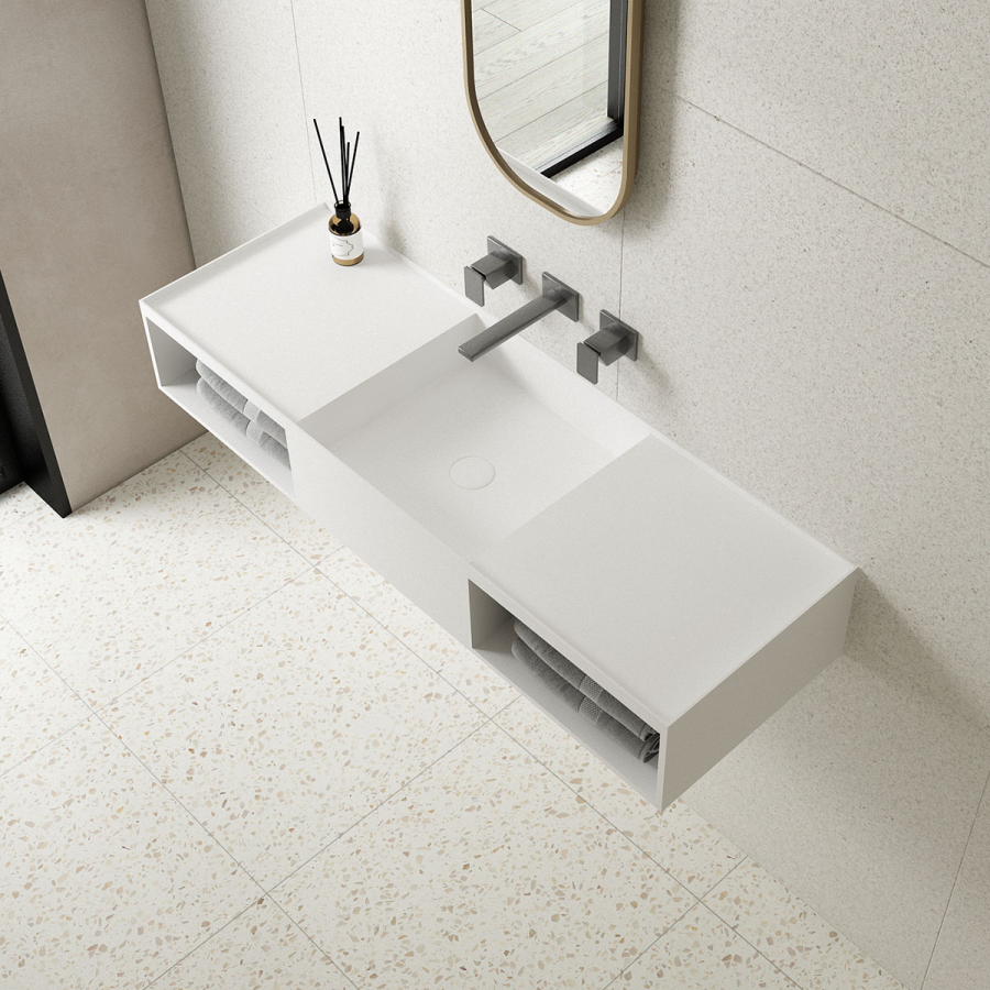 Vincea Solid Surface раковина 120х40 см подвесная VWB-6S212MW