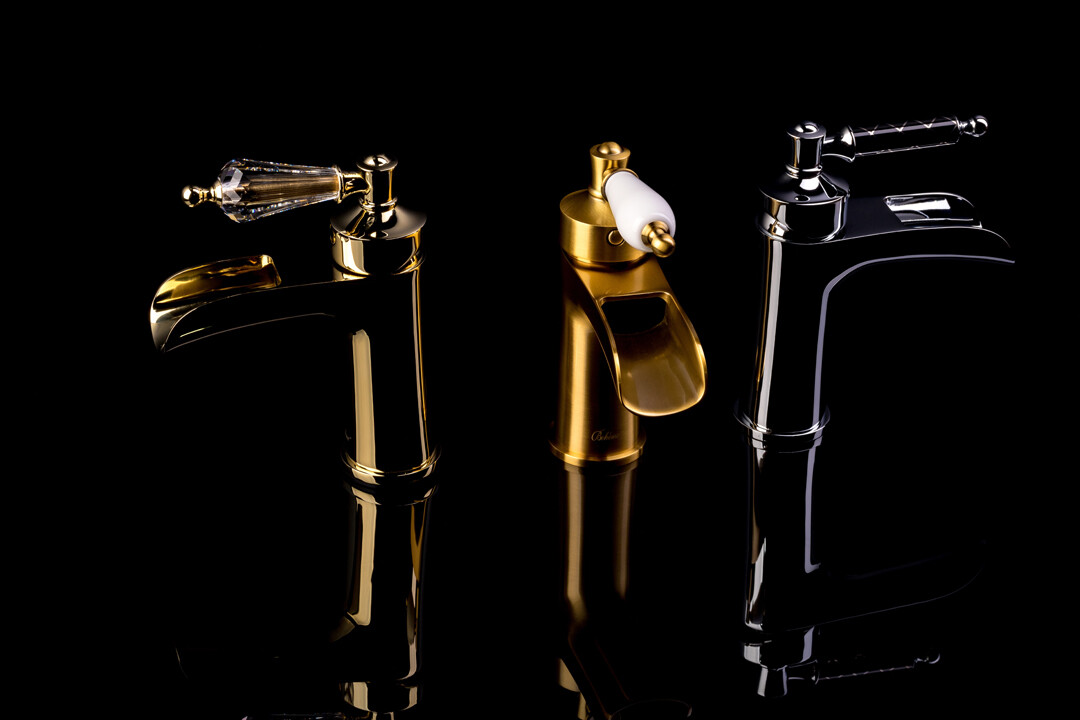 Смеситель для раковины Boheme Vogue Белый / Золото 211