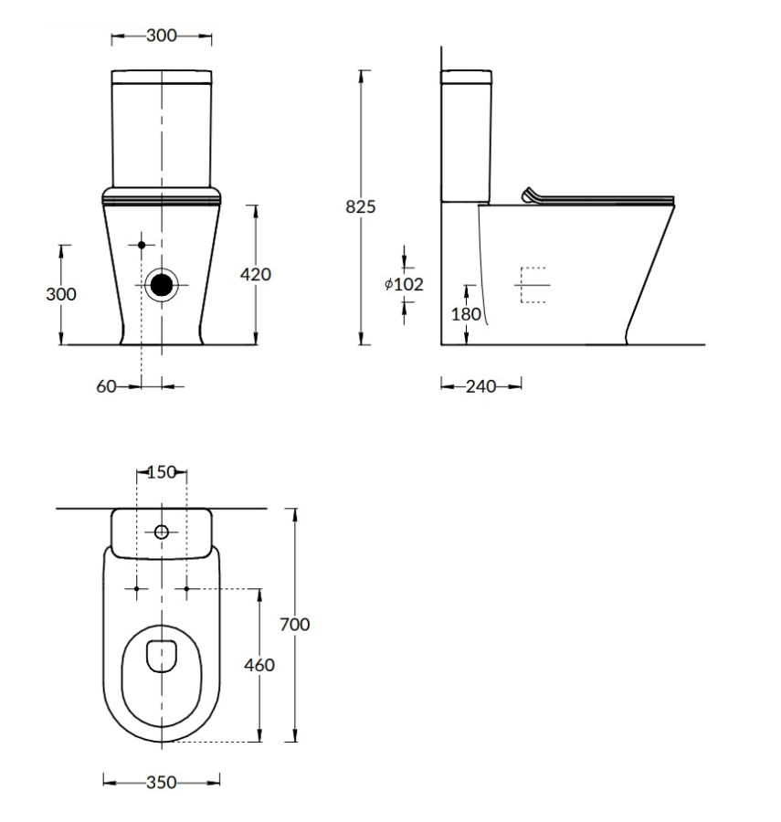 Kerama Marazzi Plaza Modern унитаз напольный безободковый (без бачка) PLMR.wc.01