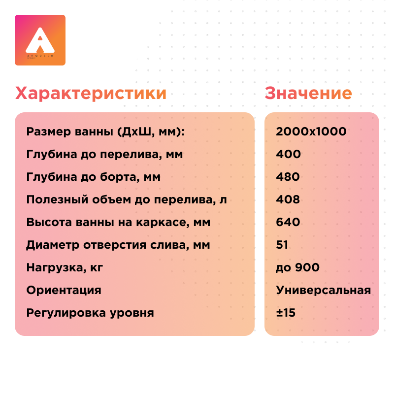 Акриловая ванна Radomir Вальс Ангосто 200х100х64 1-01-0-0-8-195