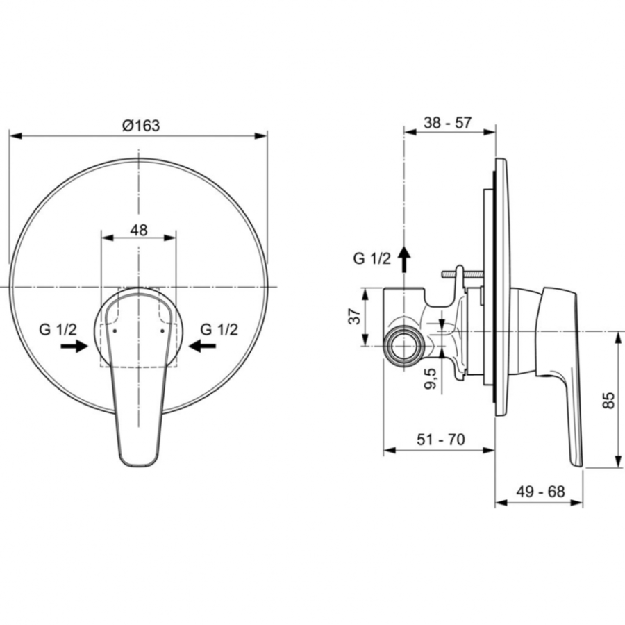 Ideal Standard Cerafine смеситель для душа A7192AA