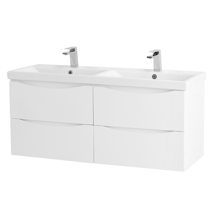 BelBagno MARINO-CER-1200-4C-SO-2-BL-P Тумба подвесная с раковиной с двумя чашами