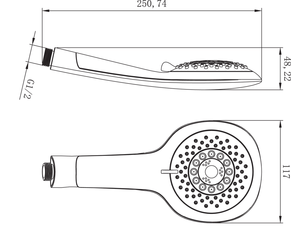 Lemark душевая лейка LM0815CWhite