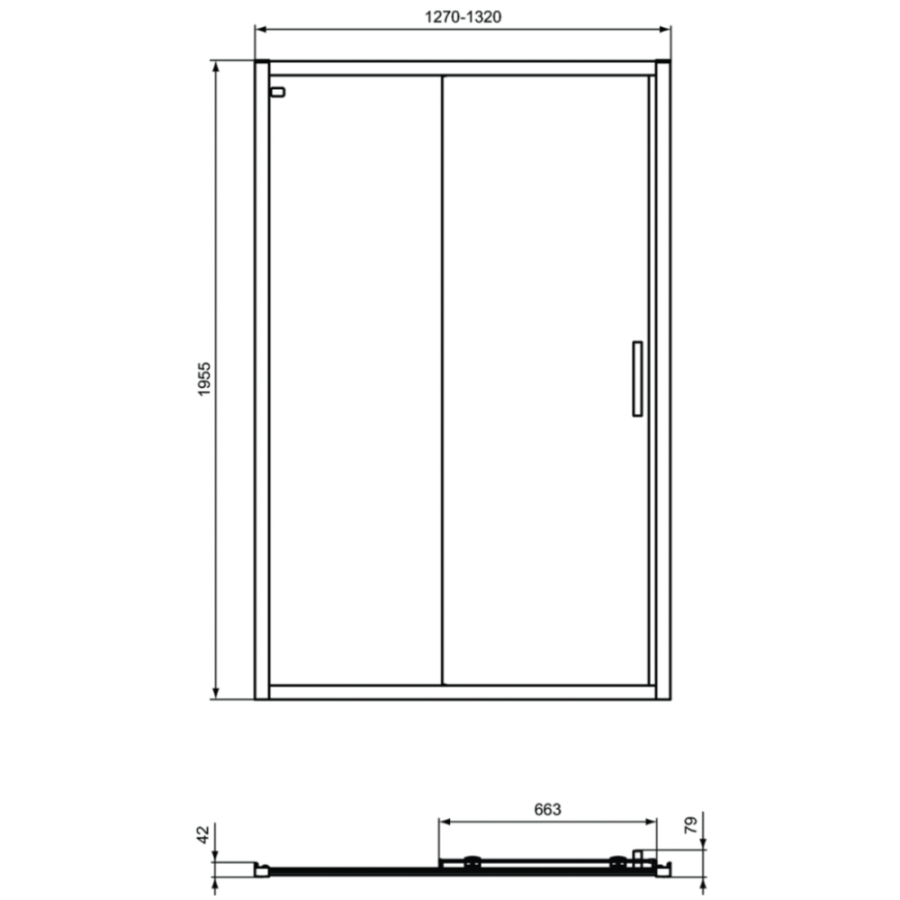 Ideal Standard Connect душевая дверь 130 см K968501