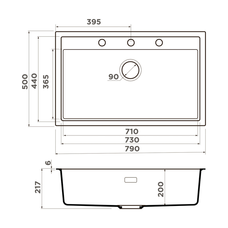 Omoikiri SINTESI 79 мойка кухонная красный 4997137