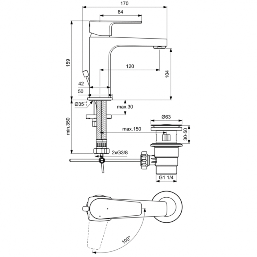 Ideal Standard Cerafine смеситель для раковины BC688AA