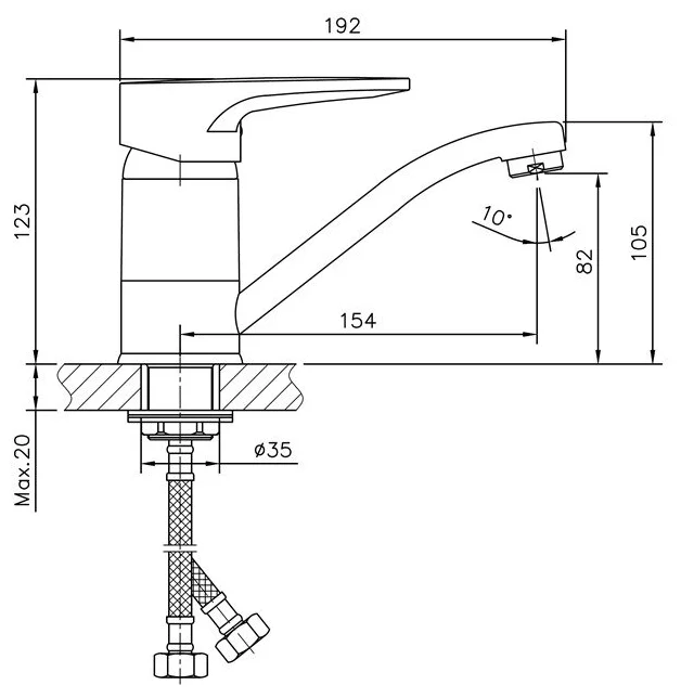 Haiba смеситель для кухни HB4568-2