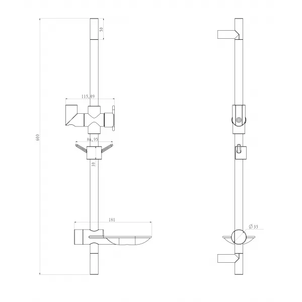 Lemark душевая стойка с мыльницей LM8062C