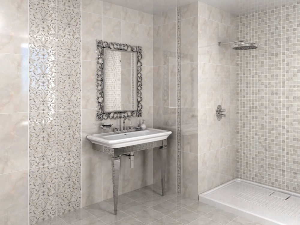 Kerama Marazzi Вирджилиано 30х30 см декор настенный серый мозаичный