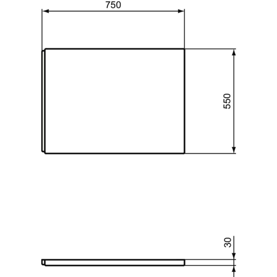 Ideal Standard панель боковая для ванны i.life 75 см T478901
