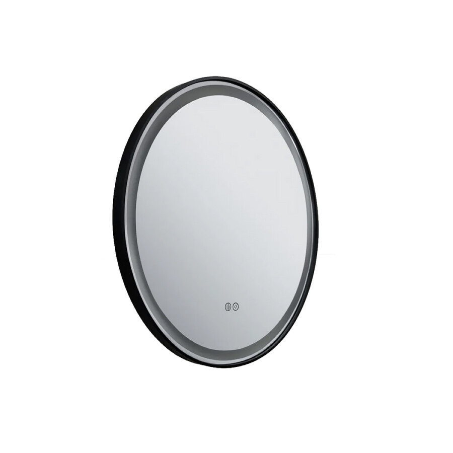 Зеркало с подсветкой в ванную Azario Брэд 600х600х30 цвет черный матовый АZ-LED012225