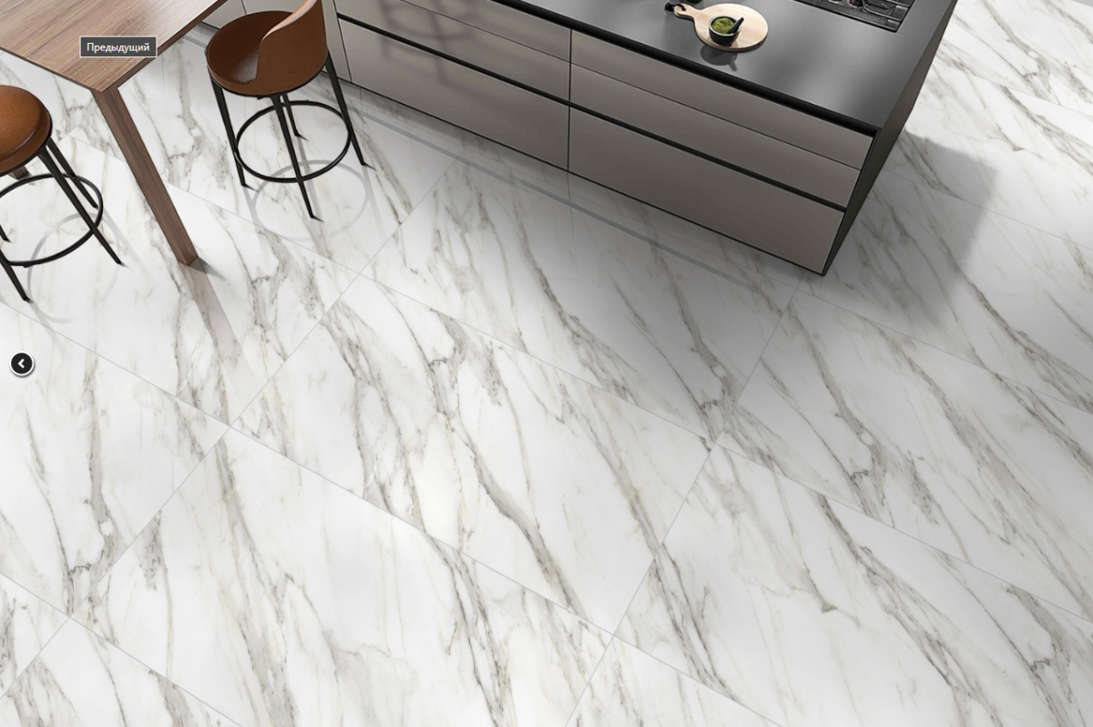 Керамогранит 7930138702381 Eurotile Ideal Statuario Glossy 60x120