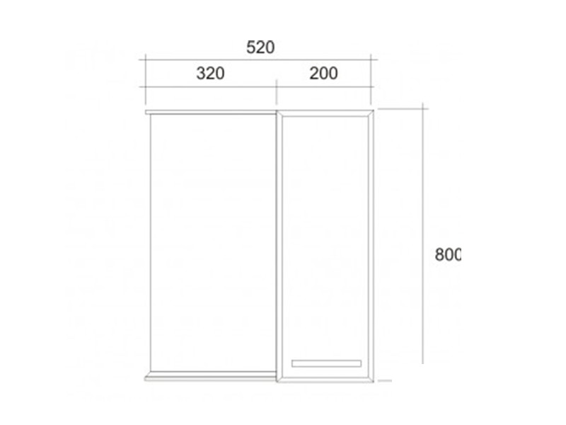 Зеркало-шкаф Sanita Идеал 50 50,5*79 IDLSAMR56019W1