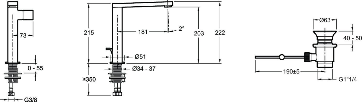 Jacob Delafon Composed E73159-CP смеситель для раковины