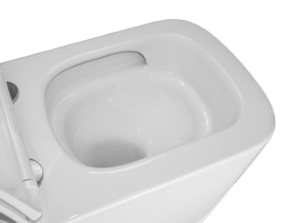 Унитаз подвесной Azario Cascad M 490x345x325 безободковый, система смыва "Скрытое Торнадо", с быстросъемным сиденьем микролифт AZ-10002