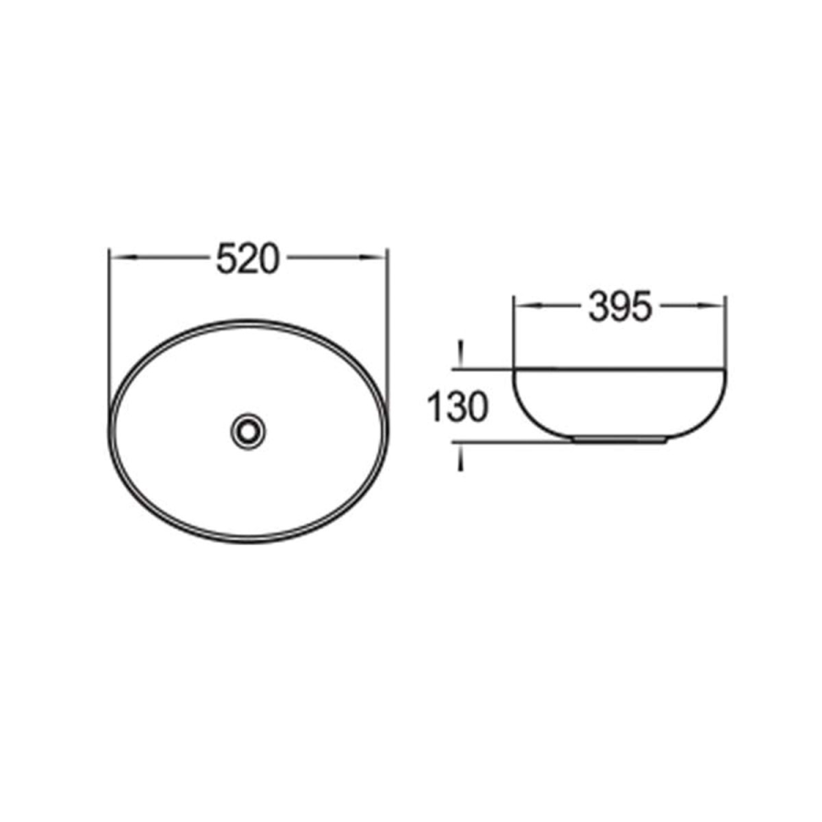 Vincea раковина керамическая 52х40 см VBS-51552