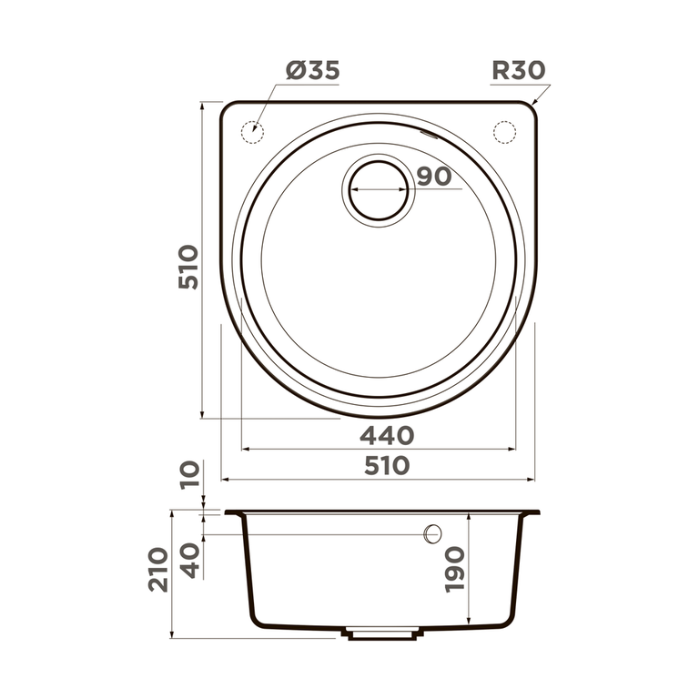 Omoikiri AKEGATA 51 мойка кухонная карамель 4993755