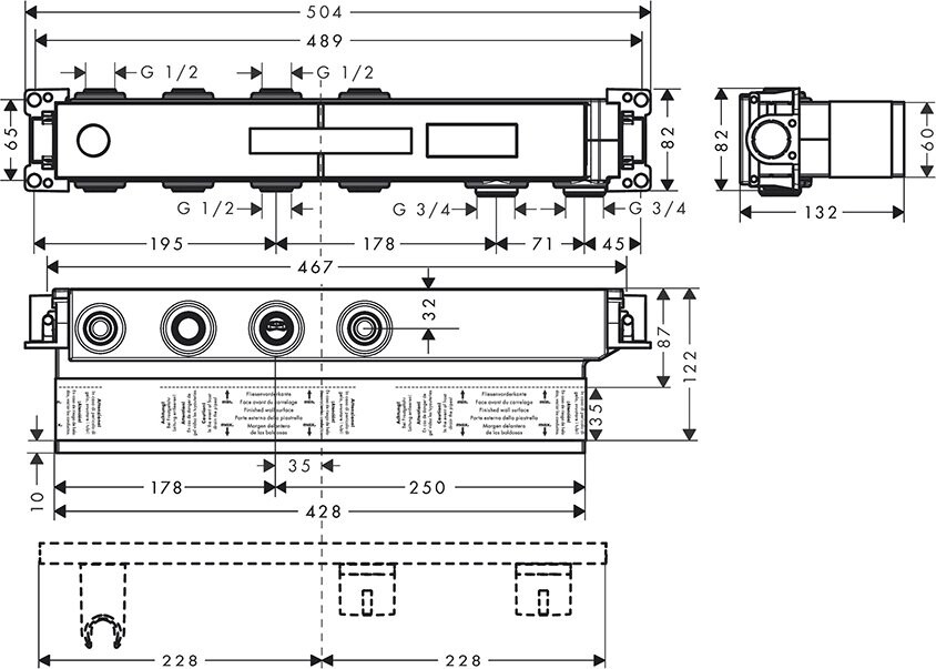 Hansgrohe 15380000S Set HG RainSelect термостатический смеситель для душа (15380000+15310180) Хром