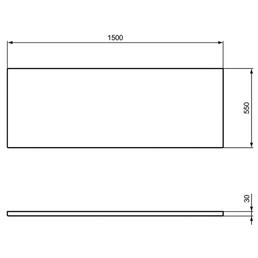 Ideal Standard панель фронтальная для ванны i.life 150 см T478301