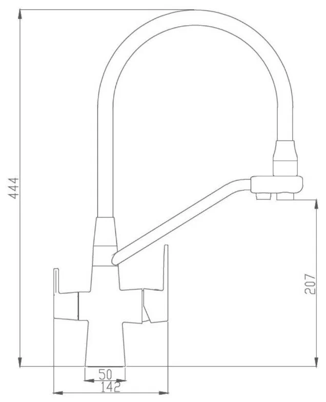 Haiba смеситель для кухни с гибким изливом и фильтром HB76855-5