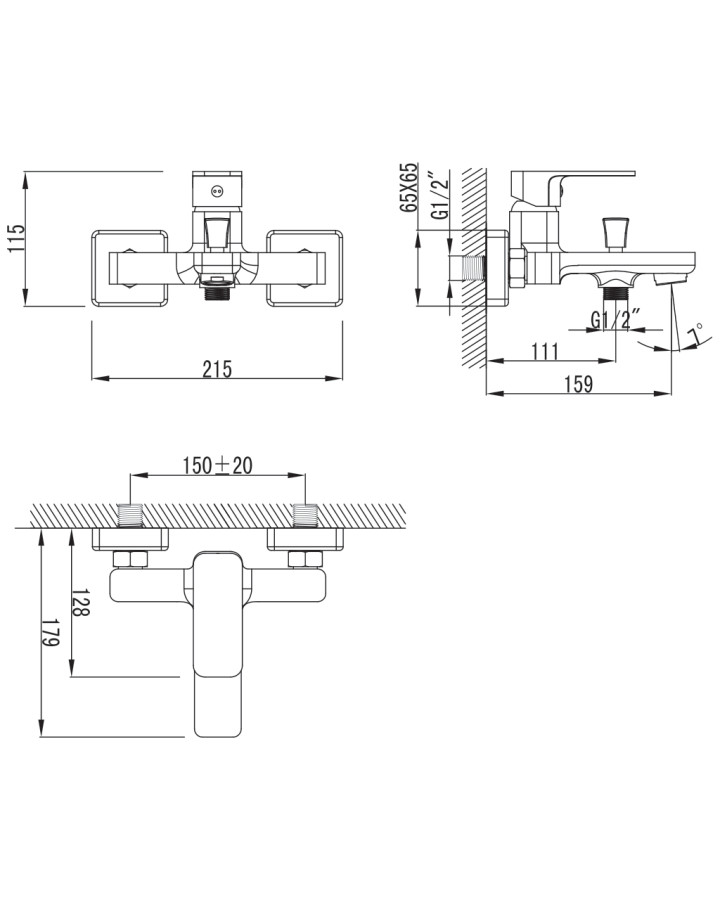 Imprese Bilovec 10255 смеситель для ванны хром