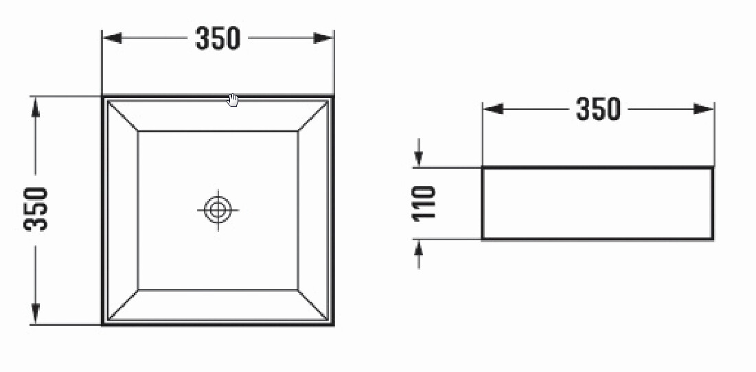 Azario раковина накладная 35х35х11 белая AZ-2179-S SP