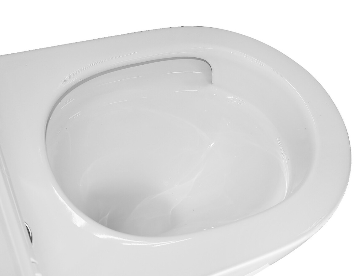 Унитаз подвесной Azario Eclat 520x365x365, безободковый, система слива "Скрытое Торнадо", с быстросъемным сидением микролифт AZ-2381-A
