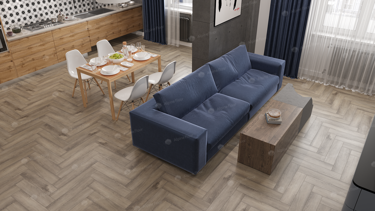 Alpine Floor Parqet LVT Кварцвиниловая плитка Дуб Исида ECO 16-15 590 х 118 х 2.5 mm