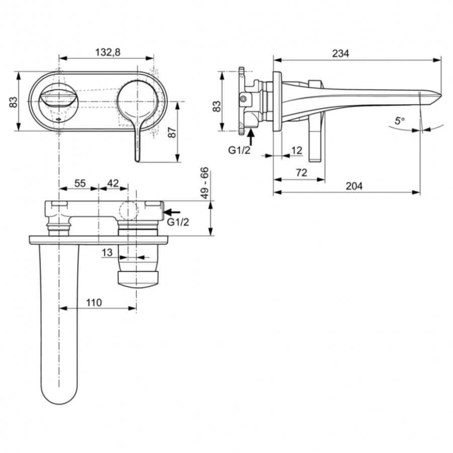 Ideal Standard Melange смеситель для раковины A5591AA