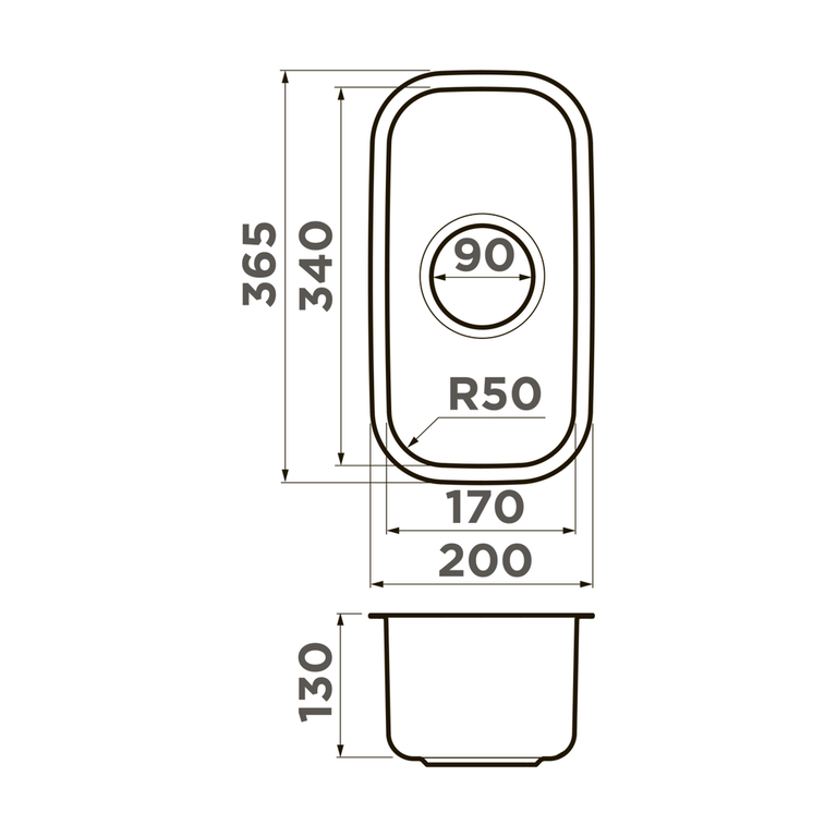 Omoikiri OMI 20-U IN мойка кухонная нержавеющая сталь 4997022