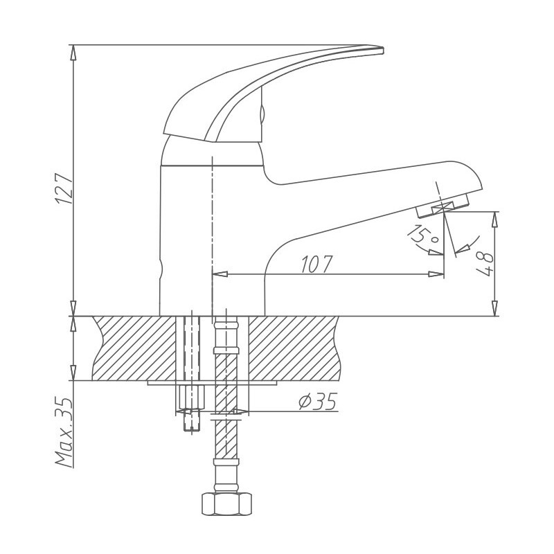 Смеситель для раковины Haiba HB1003 Хром