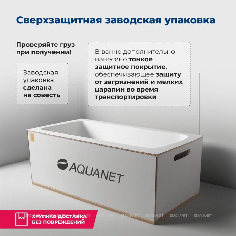 Акриловая ванна Aquanet Lotos 180x80 (с каркасом) 00332845