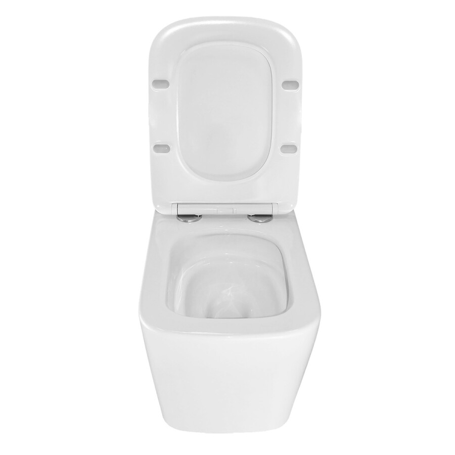 Унитаз подвесной Azario Cascad M 490x345x325 безободковый, система смыва "Скрытое Торнадо", с быстросъемным сиденьем микролифт AZ-10002